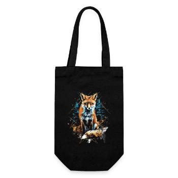 Drôle Renard Renard Art Animal Nature Animaux Animaux Sauvages - Sac à bouteille - noir - Devant