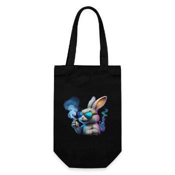 Lapin Cool Avec Des Lunettes De Soleil Et De La Fumée - Sac à bouteille - noir - Devant