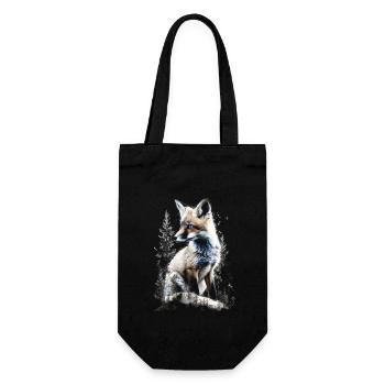 Drôle Renard Renard Art Animal Nature Animaux Animaux Sauvages - Sac à bouteille - noir - Devant