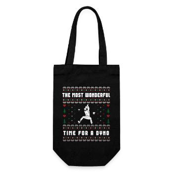Klettern Hässlicher Weihnachtspullover - Geschenkbeutel für Flaschen - Schwarz - Vorne
