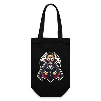 Vampire Cat Cute Halloween Cat - Gift Bag for Bottles - black - Front
