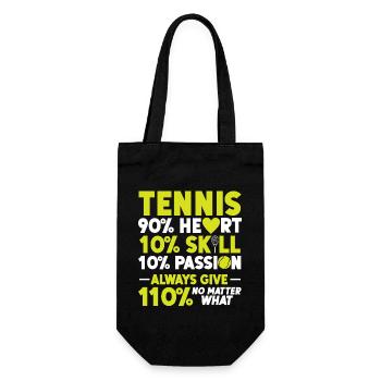 Funny Tennis Player Racket Tennis - Gift Bag for Bottles - black - Front
