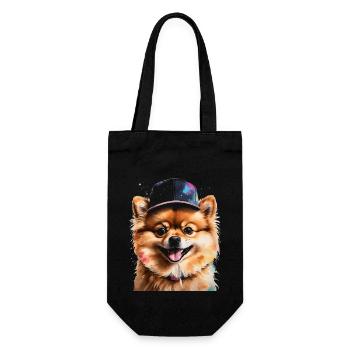 Loulou de Poméranie Casquette Snapback Imprimé chien - Sac à bouteille - noir - Devant