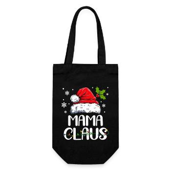 Maman Noël Père Noël Pyjama Famille Assortie - Sac à bouteille - noir - Devant