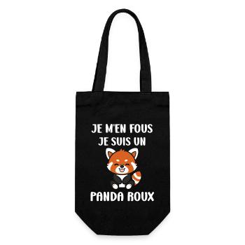 Panda roux - Sac à bouteille - noir - Devant