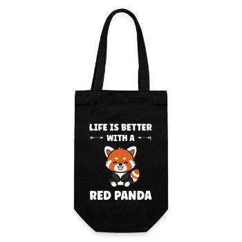 Panda roux - Sac à bouteille - noir - Devant
