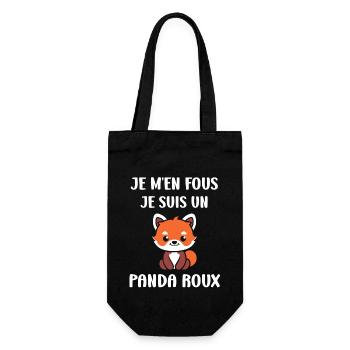 Panda roux - Sac à bouteille - noir - Devant