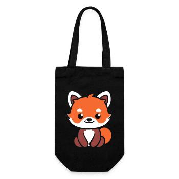 Panda roux - Sac à bouteille - noir - Devant