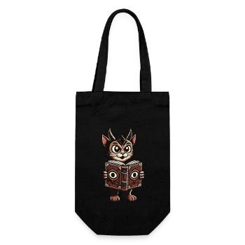 Funny Demons Cat Cute Cats Magician - Gift Bag for Bottles - black - Front