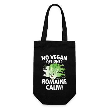 No Vegan Options Romaine Calm für Veganer und - Geschenkbeutel für Flaschen - Schwarz - Vorne