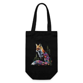 Drôle Renard Renard Art Animal Nature Animaux Animaux Sauvages - Sac à bouteille - noir - Devant