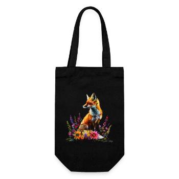 Drôle Renard Renard Art Animal Nature Animaux Animaux Sauvages - Sac à bouteille - noir - Devant