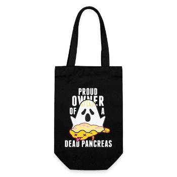 Proud Owner of a Dead and Useless Pancreas - Gift Bag for Bottles - black - Front