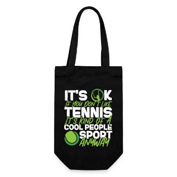 Funny Tennis Player Racket It's Ok - Gift Bag for Bottles - black - Front