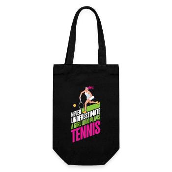 Drôle de joueur de tennis raquette fille - Sac à bouteille - noir - Devant