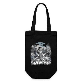 Deer Austria Nature Hike Hiking Holiday - Gift Bag for Bottles - black - Front