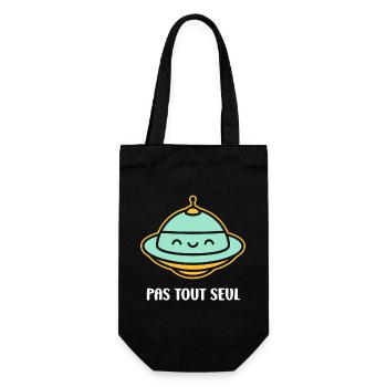 flying saucer - Gift Bag for Bottles - black - Front