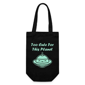 flying saucer - Gift Bag for Bottles - black - Front