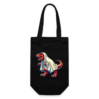 Cute Dinosaur Ghost Funny T-Rex - Gift Bag for Bottles - black - Front