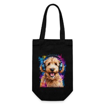 Goldendoodle Casque Chien Animal Design Imprimer - Sac à bouteille - noir - Devant