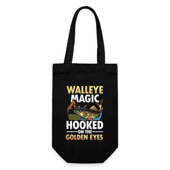 Walleye Magic Hooked on the Golden Bites - Geschenkbeutel für Flaschen - Schwarz - Vorne