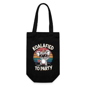 Koalafied to celebrate funny koala - Gift Bag for Bottles - black - Front