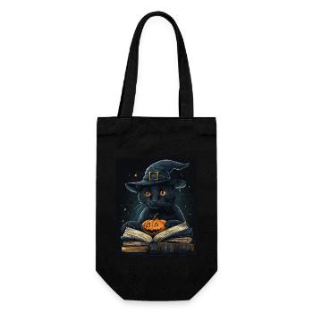 Halloween Gift Women Cat Men Kids Decoration - Gift Bag for Bottles - black - Front