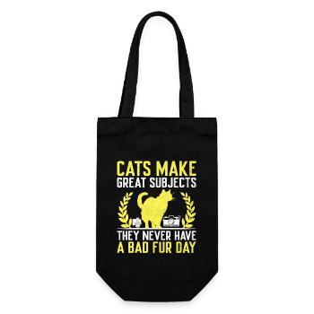 Katzen Fotografen Katzenliebhaber Fotografie Katzen Foto - Geschenkbeutel für Flaschen - Schwarz - Vorne