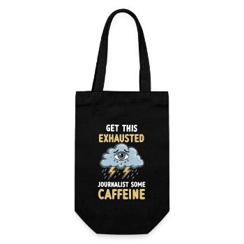 Exhaustion and burnout in overworked people - Gift Bag for Bottles - black - Front
