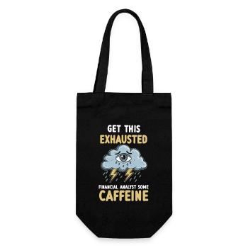 Exhaustion and burnout among financial analysts - Gift Bag for Bottles - black - Front