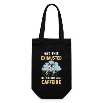 Exhaustion and burnout for overworked people - Gift Bag for Bottles - black - Front