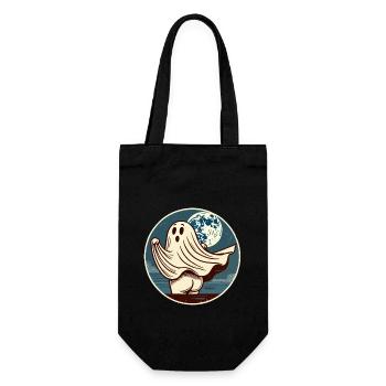 Drôle Halloween fantôme monstre sous drap - Sac à bouteille - noir - Devant