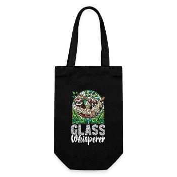 Stained Glass Artist Stained Glass Art - Gift Bag for Bottles - black - Front