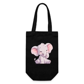 Elephant Elefanten Elefant - Geschenkbeutel für Flaschen - Schwarz - Vorne