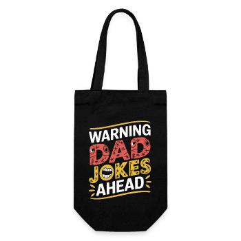 Göttergatte - Papa Witze - Geschenkbeutel für Flaschen - Schwarz - Vorne