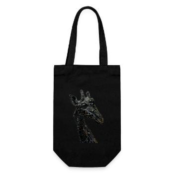 Girafe motif animal amoureux des animaux safari - Sac à bouteille - noir - Devant