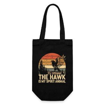 Falke The Hawk Is My Spirit Animal - Gift Bag for Bottles - black - Front