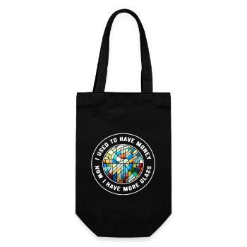 Stained Glass Artist Stained Glass Art - Gift Bag for Bottles - black - Front