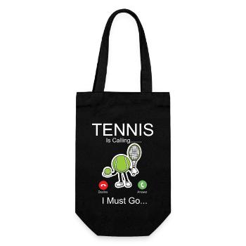 Funny Tennis Player Racket Phone - Gift Bag for Bottles - black - Front