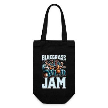 Bluegrass Jam String Instrument Folk Music Lover - Gift Bag for Bottles - black - Front
