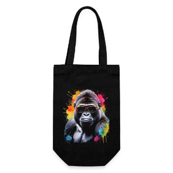 Lunettes de soleil gorille singe coloré animal design imprimer - Sac à bouteille - noir - Devant