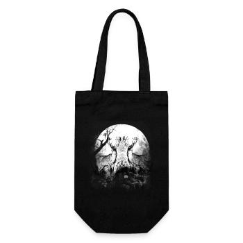 mystical forest forest animals deer deer roebuck - Gift Bag for Bottles - black - Front