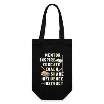 Mentor Inspire Educate Coach Teacher - Gift Bag for Bottles - black - Front