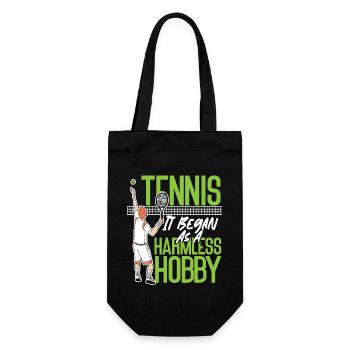 Drôle de joueur de tennis Raquette Tennis - Sac à bouteille - noir - Devant