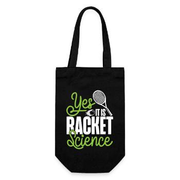 Funny Tennis Player Racket You - Geschenkbeutel für Flaschen - Schwarz - Vorne