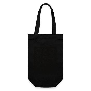Spooky Ghosts Eyes Dark Halloween Design - Gift Bag for Bottles - black - Front