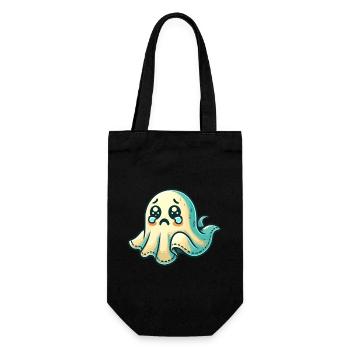 Sad Ghost Funny Ghost Design - Gift Bag for Bottles - black - Front