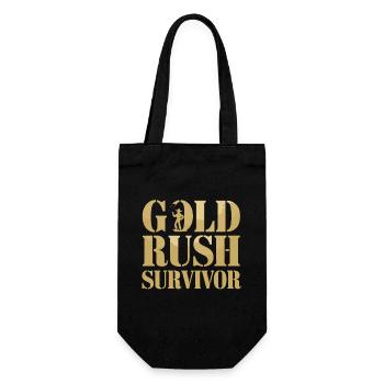 Gold Rush Adventure Gold Prospector Treasure Hunt - Gift Bag for Bottles - black - Front