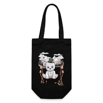 Teddy Bear Tyrolean Tyrol Austria Hammock Bear - Gift Bag for Bottles - black - Front