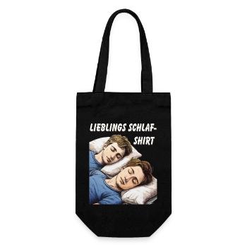 LIEBLINGS SCHLAFSHIRT - Geschenkbeutel für Flaschen - Schwarz - Vorne